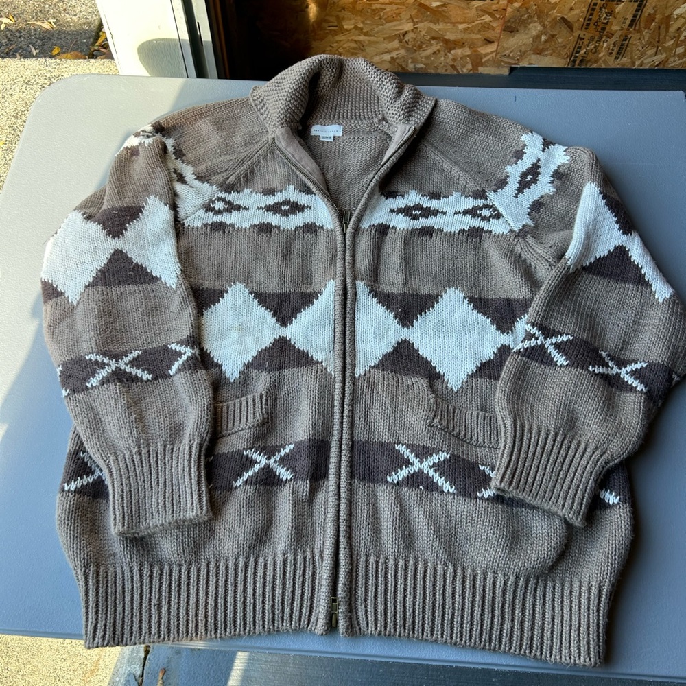 Cozy Brown and White Women's Sweater